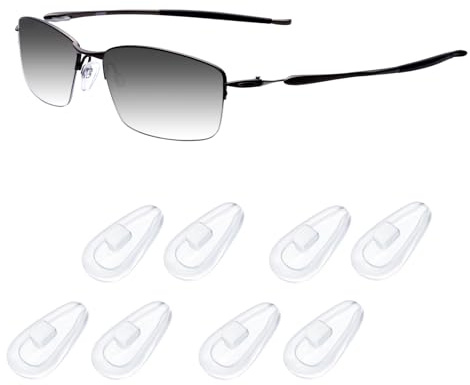 Acefrog 4 par uppgraderade luftkuddar silikon tårformade näskuddar för Oakley Contrail OO4147 glasögon, Socket 5.5 OX3218, Socket 5.0, OX3217, näsdel