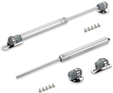 GIDWRIY 2 Piezas Amortiguador Puerta Cocina 200 N, Pistones Hidraulicos Muebles, Resorte de Gas Armarios, Muelle Puertas Cocina, Brazo Hidráulico Mueble, Bisagras para Puertas Elevables de Cocina