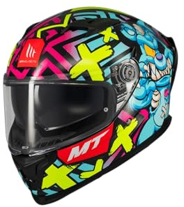 MT Helmets Braker SV, Casco Moto Integral Deportivo, Visor Solar Retráctil, Pantalla de Extracción Rápida Patentada, Spoiler Aerodinámico y Preparado Intercomunicador UCS, Homologado ECE 22.06 & DOT