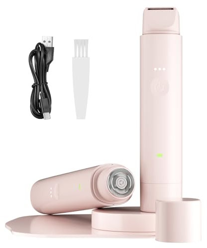Lady Shavers for Women - 2 in 1 Electric Shaver - Cordless Facial Hair Remover for Women - Painless Electric Razor Bikini Trimmer for Legs/Armpit/Lip/Chin/Face Hair Removal