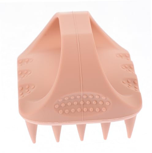 DEARMAMY Massage Chevelu Brosse Silicone Exfoliant Shampooing Peigne Large Dents Nettoyage Profond Démangeaisons Sous Douche