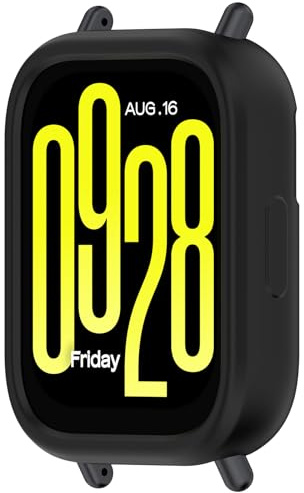 Disscool fodral kompatibelt med Redmi Watch 5 Active, mjukt anti-fall silikonersättningsfodral klocktillbehör (svart)