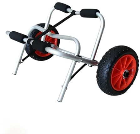 Carrello porta kayak, carrello in alluminio resistente, capacità di 50 kg, ruote anti-foratura, ideale per canoe e kayak