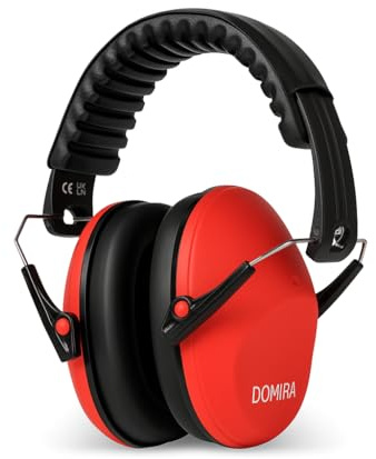 DOMIRA Kids Ear Defenders SNR 26 – Noise Cancelling Ear Muffs for Children, Hearing Protection for School, Travel & Shooting – Lightweight Adjustable Headphones