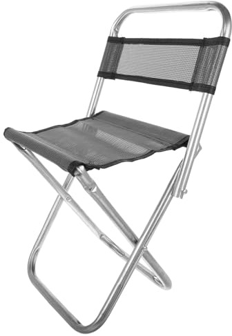 PRETYZOOM Silla Plegable Portátil Color Aleatorio para Pesca y Camping Estructura Metálica y Tela de Malla Ligera y Resistente Adecuado para Viajar y Actividades al Aire Libre