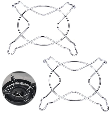 Gasherd Aufsatz Wok Ring Topfträger 2 Stück, XiXiRan Gasherd Verkleinerung, Gasherdkreuz Gusseisen, Gasherdkreuz Gas Kreuz Topfträger Gaskocher Gitter Aufsatzring für Espressokocher Kaffeekocher