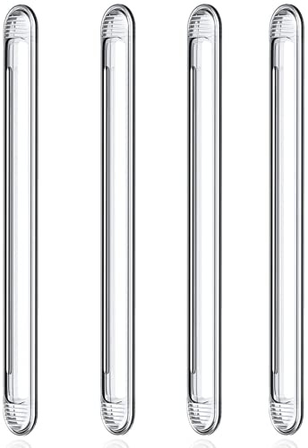 Uniticber Clear Furniture Bumpers 4-Pack (4 Long) - Adhesive Backed Silicone Rubber Wall Protector Pads for Chair, Cabinet, Shower Door, Drawer, Toilet Lid, Car Door Guard