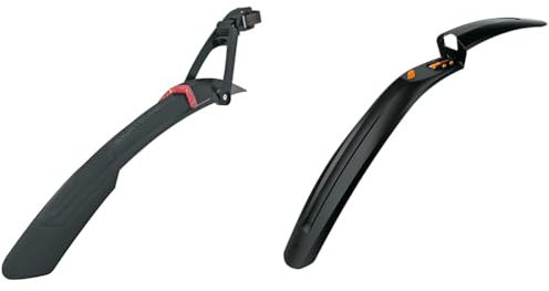 SKS Unisex – Erwachsene SCHUTZBLECH 27,5 Plus / 29 HINTEN Nacht Klinge, BLAU & Radschutz Shockboard 26-29 Zoll Steckradschützer, Schwarz, XL