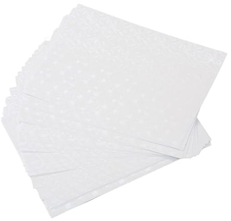 Feuilles de Plastification Holographiques A4, 50 Pièces, Film BOPP Autocollant Imperméable à Froid, pour Photos et Publicité