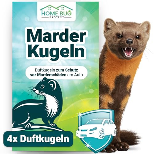 HomeBugProtect 2X Marderschreck Duftkugeln - Effektiver Marderschutz und Marderabwehr mit dem Marderschreck Auto für zuverlässige Mader Abwehr mit Marderkugeln fürs Auto