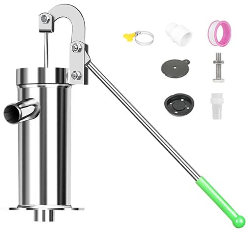 Puits à main pompe fuite à l'épreuve des grandes coulées d'eau en acier inoxydable Pompe de puits avec une longue poignée rotative 360 °