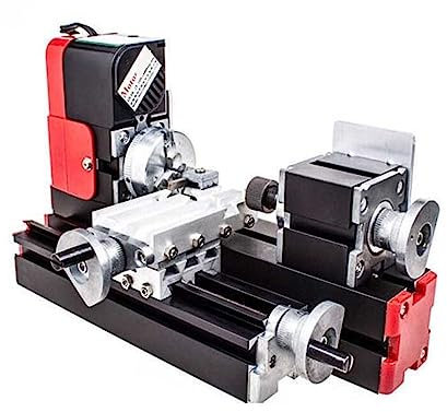 Herramienta de bricolaje Mini torno giratorio de Metal de gran potencia, Motor de 20W 20000rev/min, máquina multifunción de Metal en miniatura de un juego Para cuchillos, sellos, joyas, vidrio y piedr
