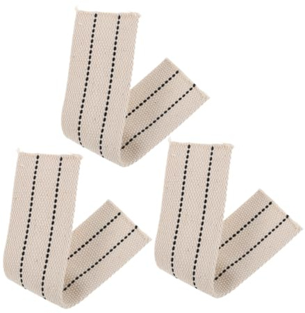 Operitacx 3 Piezas Mecha de Encendido de Queroseno Mecha de Algodón para Lámparas de Aceite Beige 23x5x0,2cm para Lámpara de Queroseno y Farol de Tormenta, Camping y Uso Exterior