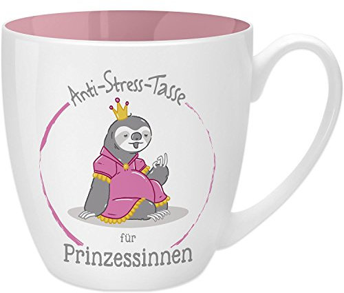 GRUSS & CO Anti-Stress-Tasse Motiv Prinzessin | Tasse mit Spruch, 45 cl, New Bone China | Geschenk für Sie | 45519