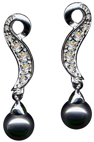 Örhängen äkta sterling silver 925 jugendstil zirkonia kristaller strass kärlek tro hopp känslomässig symbol motiv stil objekt vit extravagant bra fashionabla klar vacker transparent, Sterlingsilver