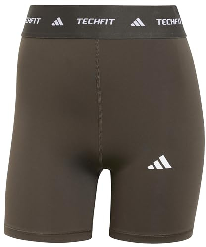adidas adidas TECHFIT Short Leggings, Damen Strumpfhose, shadow olive,
