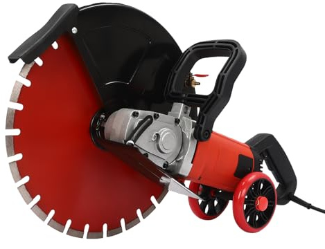 Sierra de hormigón 4000 W - Cortador de pavimento - Ranuradora de pared 16 - Sierra húmeda y seca con disco diamante 410 mm - Para granito, mármol