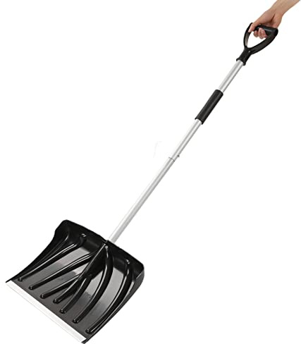 Ejoyous Snöskyffel, Avtagbar Snöskyffel Aluminiumlegering Bred 450 Mm för Att Röja snö och Bryta Is