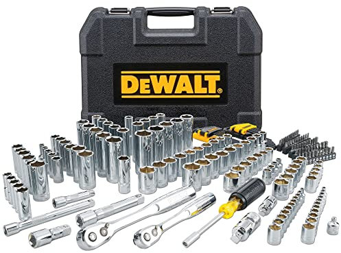 DEWALT Mechanics Tool Set, 1/4, 3/8, 1/2 Drive Tools, Sockets and Ratchets, 200 Piece (DWMT45007)