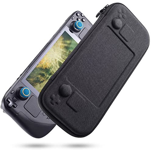 JoyHood Tasche für Steam Deck, Portable Harte Tragetasche Hülle Case für Steam Deck Konsole & Zubehör, Limitierte Edition, Geschenke für Männer - Schwarz (Slim)