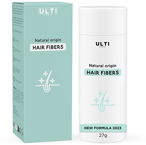 Ulti Paris Fibras Capilares - 27g - Polvos pelo Hombre y mujer | 100% natural (castaño medio) - Polvo pelo - Fibra Cabello (27g, castaño medio)