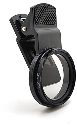 Filtre de Lentille Polarisante CPL de 37 Mm Lentille de Caméra Polarisante Portable CPL Polariseur de Téléphone Portable Clip Universel sur Filtre Polarisant Circulaire pour