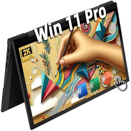 Ordinateur portable convertible 2 en 1 11 Écran tactile FHD IPS, N95 12ème Gen, 16 Go RAM LPDDR5, M.2 SSD, Win 11 Pro, clavier rétroéclairé, écran 360°, Type-C, ultra-léger (16 Go DDR5 | 460 Go SSD