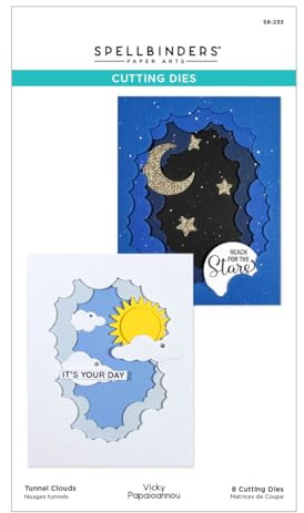 Spellbinders S6-233 Tunnel Clouds Etched Dies from The Tunnel Scapes Collection by Vicky Papaioannou