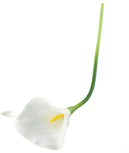 Ramo de lirios de cala artificiales, flores artificiales realistas, elegantes y artificiales para fiestas y eventos (1 unidad)