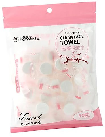 Beavorty 50 Stück komprimiertes Handtuch einmalhandtücher einmal handtücher Mini-Handtuch outdoor handtücher Münzen Seidenpapier Mikrofasertuch mit Waffelmuster komprimierte Tücher Weiß