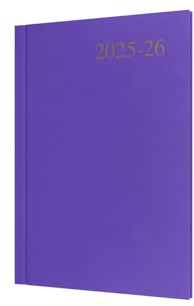 Collins 'Essentials' 12 Month Mid/Academic Year Planner, July 2025-July 2026 - ESSA53M.55-2526 - Week-to-View Diary, A5 Hard Cover, Purple