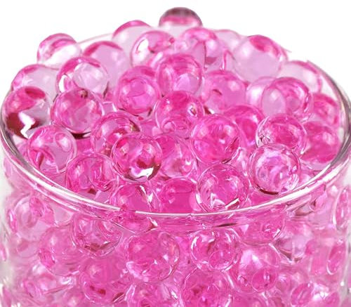 TUMYBCC Wasserperlen für Deko Vase – 50g 6.000 Stücke Water Beads für Schwimmende Kerzen Perlen Pflanzen Blumen in Vasen Hochzeits-Mittelstück Vasenfüller 1 (Rosa)
