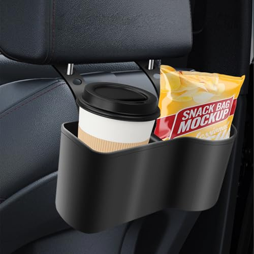 2 in 1 Car Seat Back Organizer,Adjustable Cup Rack Car Drink Holders,Universal Headrest Drink Holder,Multifunction Rear Seat Cup Tray,Bottle Organizer for Most Cars Trucks Suvs