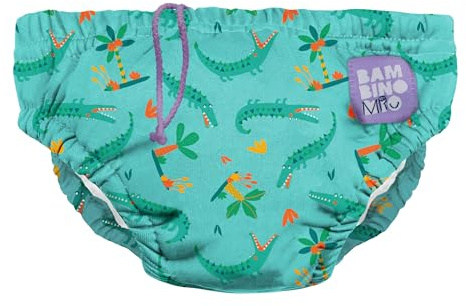 Bambino Mio Återanvändbar Badblöja (2–3 år) Listiga krokodilen – Populär och Bäst Säljande Simblöja för Barn