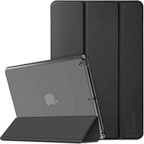 EasyAcc Hülle Kompatibel mit iPad 9.7 2018/ iPad 6 Generation/iPad 2017/ iPad 5 Generation, Ultra Dünn Transluzent Matt Rückseite Abdeckung, Schwarz