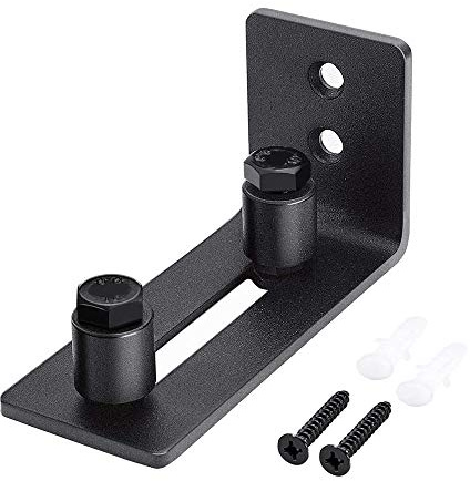 Shiwaki Sliding Barn Door Bottom Floor Guide,Adjustable Roller,Wall Mount System,Flush Flat Bottom Design