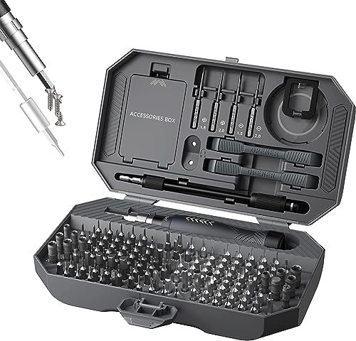 Adjustable Precision Screwdriver Set, Laptop Scredriver, JAKEMY 164 in 1 Professional Computer Repair Tool Kit with T5 T6 Torx Screwdriver for Phone/Glasses/Watch/RC Car/Xbox