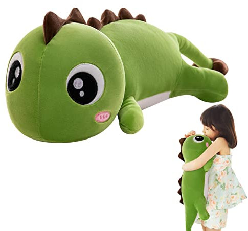LINGJIONG Dinosaurier Plüschtier Dino Plush Kuscheltier Plüsch Dolls Stofftier Kissen Kawaii Gewicht Dekokissen Geburtstagsgeschenk Für Jungen Mädchen Kinde (80 cm / 100 cm)