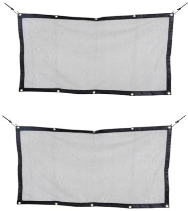 minkissy 2 Stück Haustierzaunnetz Hundegitter Barriere Autonetz Atmungsaktiv Schwarz Einfach Einzurichten Für Hunde Und Katzen