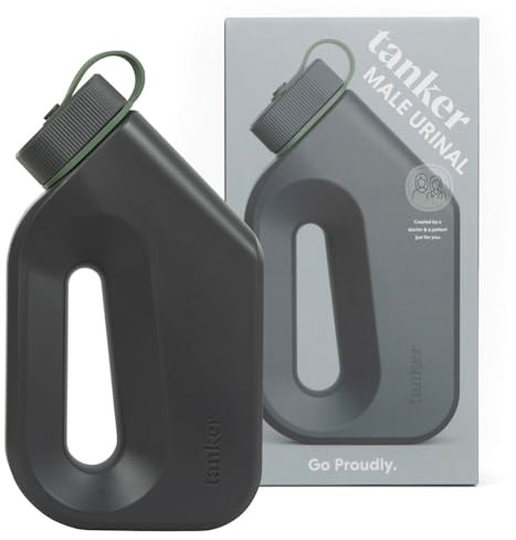 Tanker - Portable Urinal for Men Spill Proof - A Camping and Festival Essential, Designed for Nighttime Urges, Post-Surgery Recovery, and Travel Use