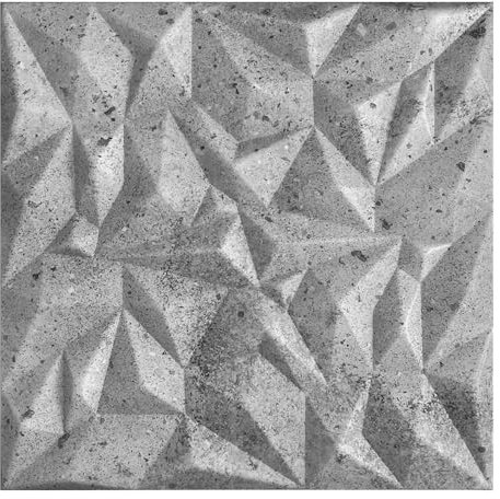 3D Paneele, Polystyrol Paneele, Betonlook Deckenpaneele, 3D Wandpaneele, Dekoren, Decken - Mirror Beton Wandverkleidung, 3mm dick - 50x50cm / ‎‎5m² - 20 Stück (Grau 107 02)