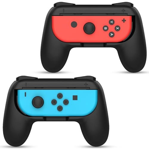 Tuofang 2 Packs Support Manette Switch, Accessoires Switch, Accessoire Switch Noir, Surface en Caoutchouc Grips Accessoire Switch
