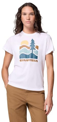 Columbia T-shirt ajusté Ruby Springs Graphic Fitted SS, un t-shirt confortable qui bouge avec vous, un design anti-transpiration, élégant et prêt pour l'aventure - Femmes