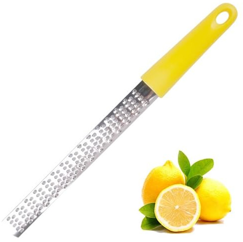 Lemon Zester Grater Tool,Grater Zester Stainless Steel for Fruits and Cheese,12.5 Inch