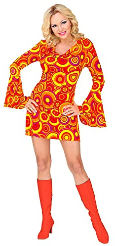 W WIDMANN MILANO Party Fashion - Costume Robe des années 70, Hippie, Reggae, Flower Power, Disco Fever, Costumes de carnaval