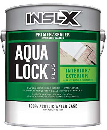 INSL-X Aqua Lock Plus 100% Acrylic Water-Based Stain Blocking Primer Sealer, White, 1 Gallon