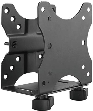 RICOO Supporto thin-client PC TRH-01 Staffa mini computer Per sostegno monitor Compatibile con Intel NUC & Micro computer Sotto scrivania Nero