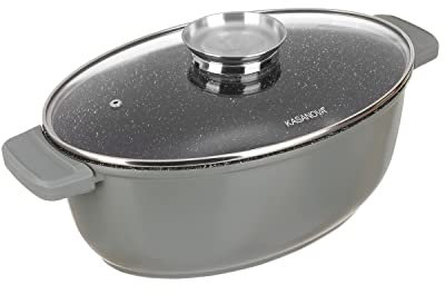 KASANOVA rostiera I Giganti, rostiera induzione, forno, tutti i piani cottura per arrosti e secondi di pesce e carne (Rostiera, 34x23)