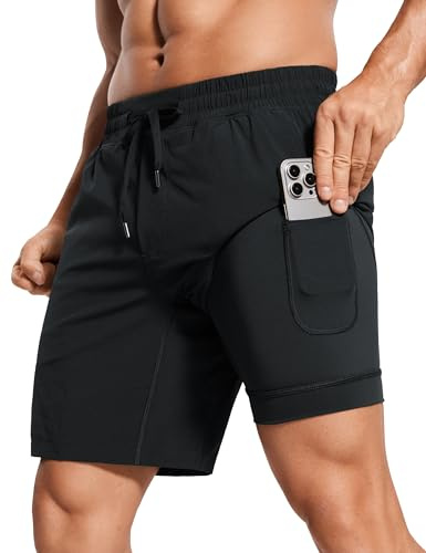 CRZ YOGA herr Shorts Feathery-fit Running Shorts 7 Inches, Ns001c