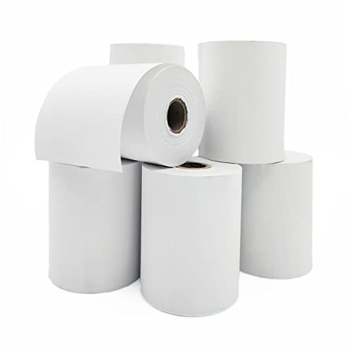Raylu Paper® - Premium-Thermopapier für TPV, Rechenmaschinen, Thermodrucker, Registrierkassen, Kern: 12 mm, Weiß, ohne Bisphenol (8 Rollen von 80 x 60 mm)